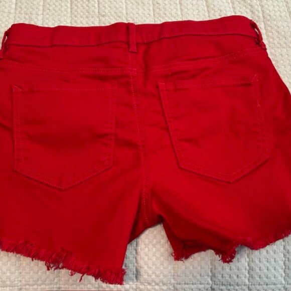 Express Red Denim Shorts - Picture 2 of 2